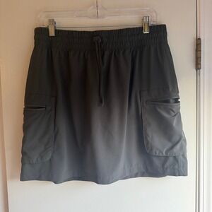 Apana Women's Gray Cargo Skirt with Built-in Shorts Size L